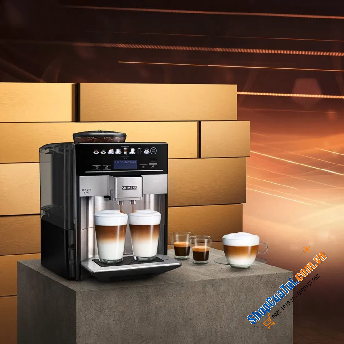 Máy pha cafe tự động Siemens EQ.6 plus s700 TE657M03DE  - Máy Pha Cà Phê Hoàn Toàn Tự Động Siemens EQ.6 Plus S700 TE657503DE