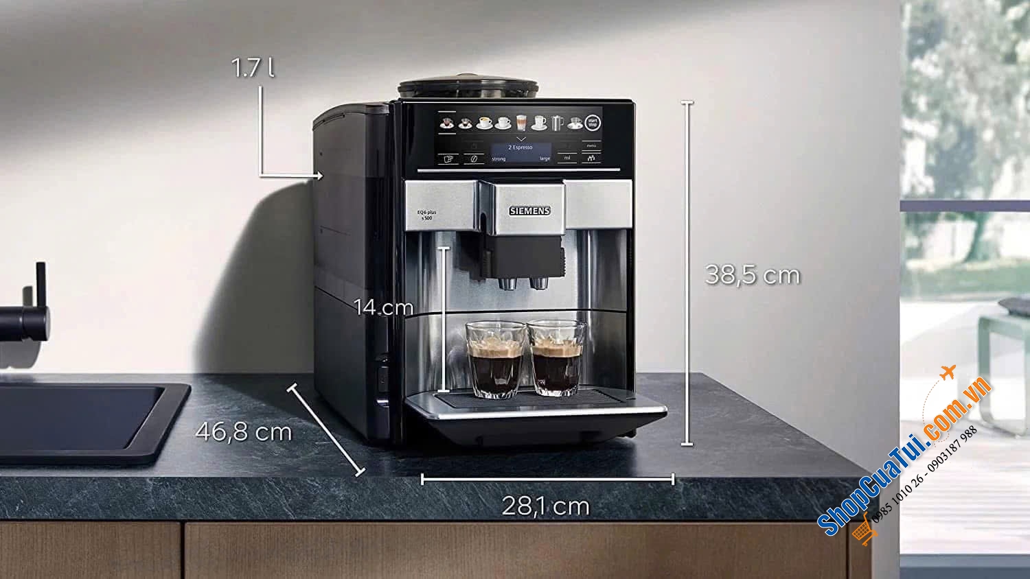 Máy pha cafe tự động Siemens EQ.6 plus s700 TE657M03DE  - Máy Pha Cà Phê Hoàn Toàn Tự Động Siemens EQ.6 Plus S700 TE657503DE