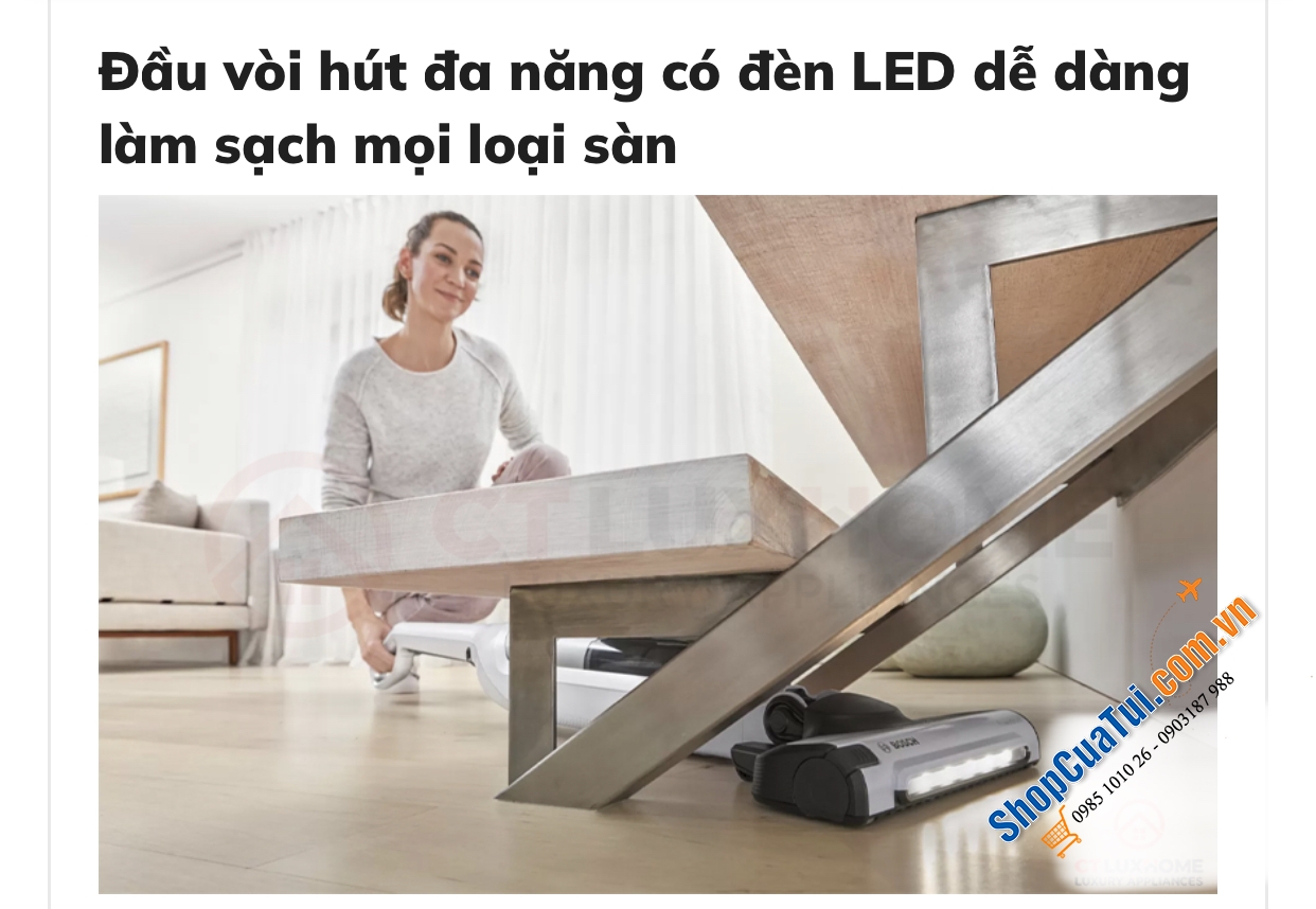 MÁY HÚT BỤI BOSCH 2IN1 BCH3P2301 MÀU TRẮNG - máy hút bụi cầm tay Bosch Readyy serie 2 20v max TRẮNG