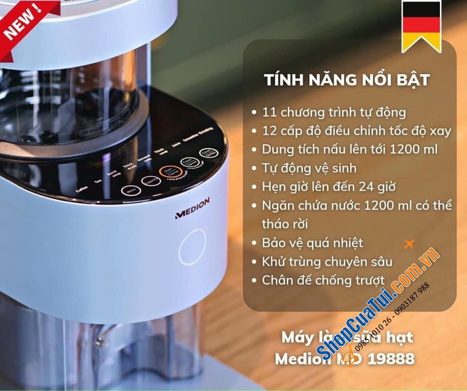 MÁY XAY SỮA HẠT MEDION MD19888 - SIÊU PHẨM CAO CẤP DÀNH CHO TÍN ĐỒ CỦA SỮA HẠT
