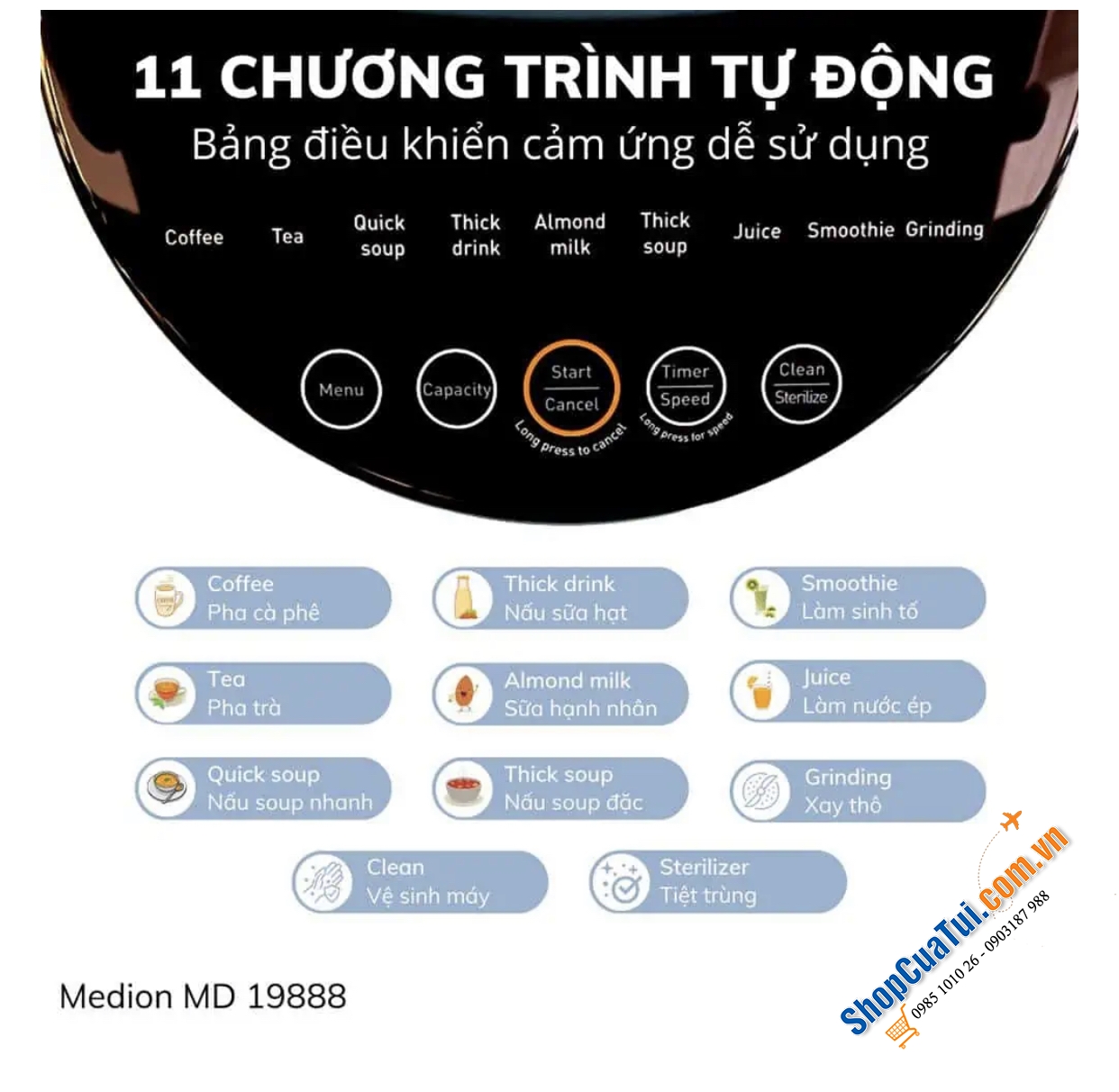 MÁY XAY SỮA HẠT MEDION MD19888 - SIÊU PHẨM CAO CẤP DÀNH CHO TÍN ĐỒ CỦA SỮA HẠT
