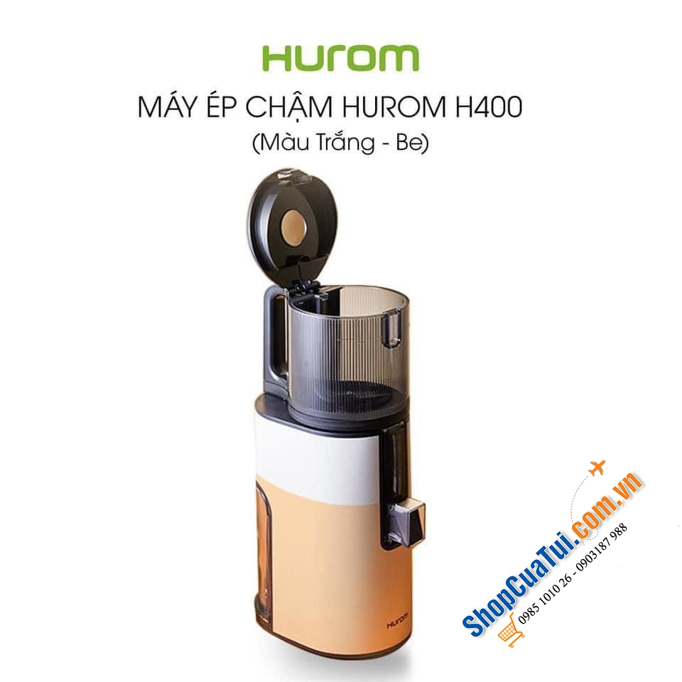 MÁY ÉP CHẬM HUROM H400 cho nước ép đậm đà hơn, trong hơn với phương pháp ly tâm giữ nguyên các  dưỡng chất tự nhiên