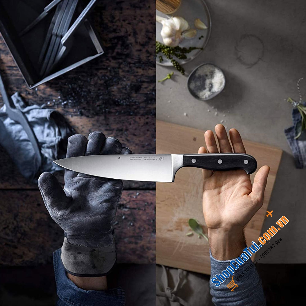 BỘ DAO 6 MÓN WMF PLUS PERFORMANCE CUT - MADE IN GERMANY - Cực kỳ tiện dụng có đủ cả mài, kéo, dao thái, dao chặt