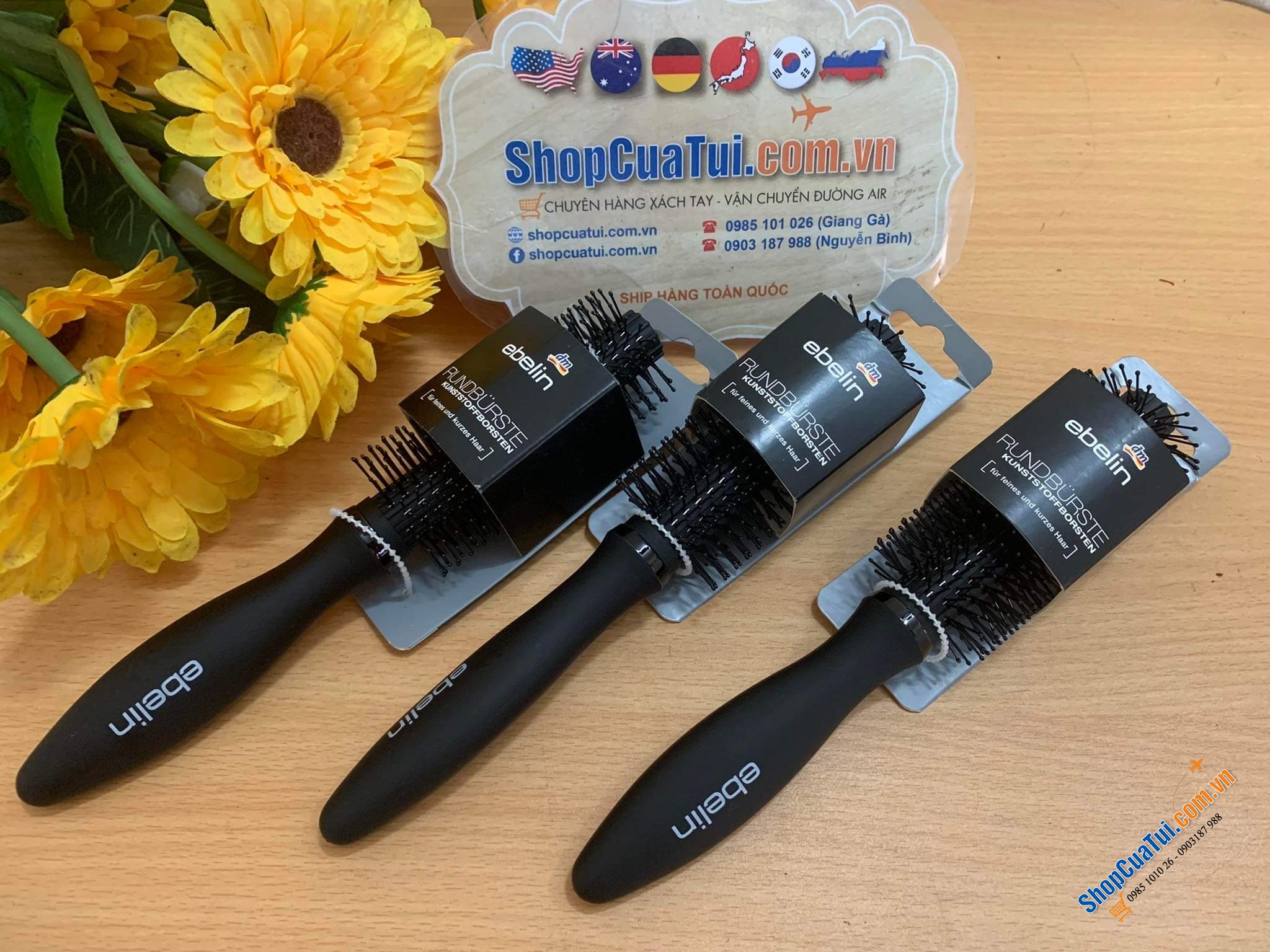 LƯỢC TRÒN SẤY TÓC TẠO KIỂU EBELIN RUNDBÜRSTE, hạn chế rụng tóc tối thiểu