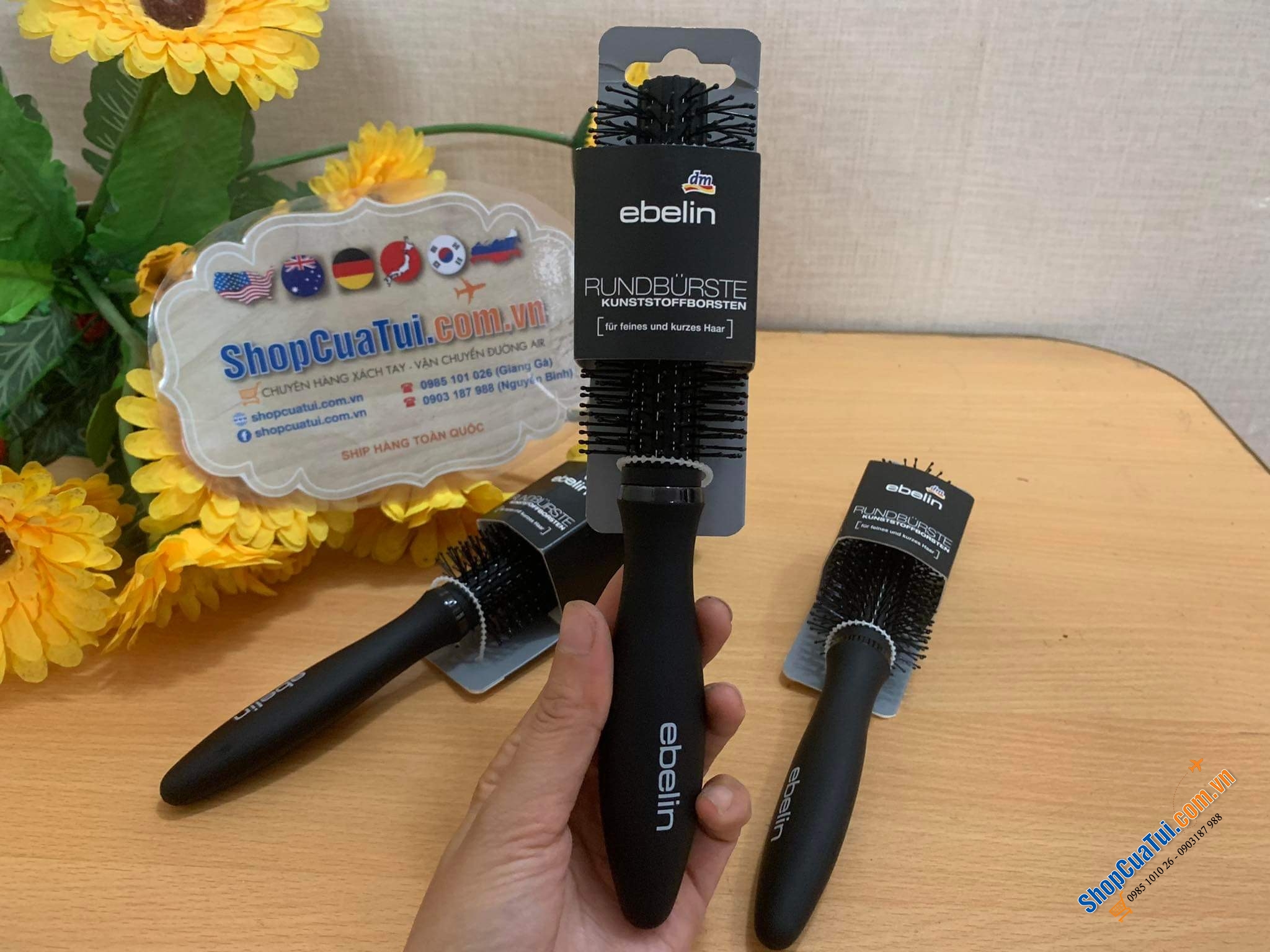 LƯỢC TRÒN SẤY TÓC TẠO KIỂU EBELIN RUNDBÜRSTE, hạn chế rụng tóc tối thiểu