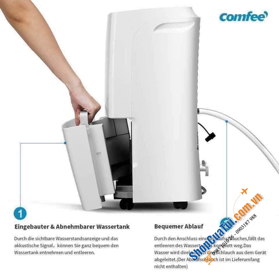 Hút ẩm comfee MDDP-50DEN7 công suất 50L - HÚT ẨM LỰC SĨ - HÚT SIÊU KHỎE với công suất 775 Watt phù hợp cho phòng diện tích lên đến 100m²