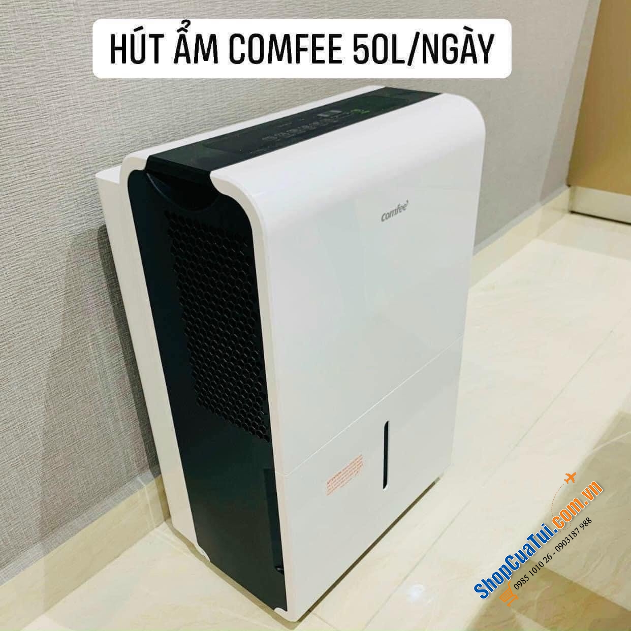Hút ẩm comfee MDDP-50DEN7 công suất 50L - HÚT ẨM LỰC SĨ - HÚT SIÊU KHỎE với công suất 775 Watt phù hợp cho phòng diện tích lên đến 100m²