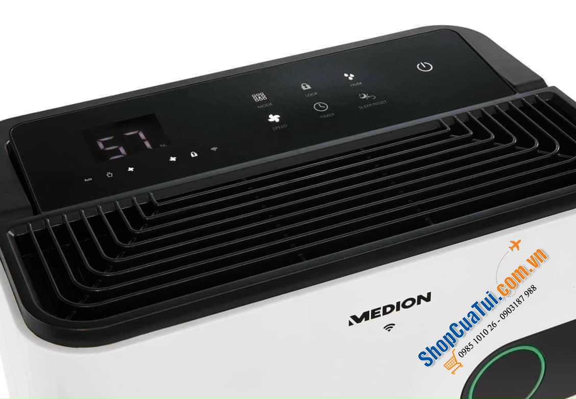 Máy hút ẩm Medion MD11132 loại 24 lít thích hợp cho các phòng tới 40m2, giúp nhà thật khô thoáng, sạch vi khuẩn