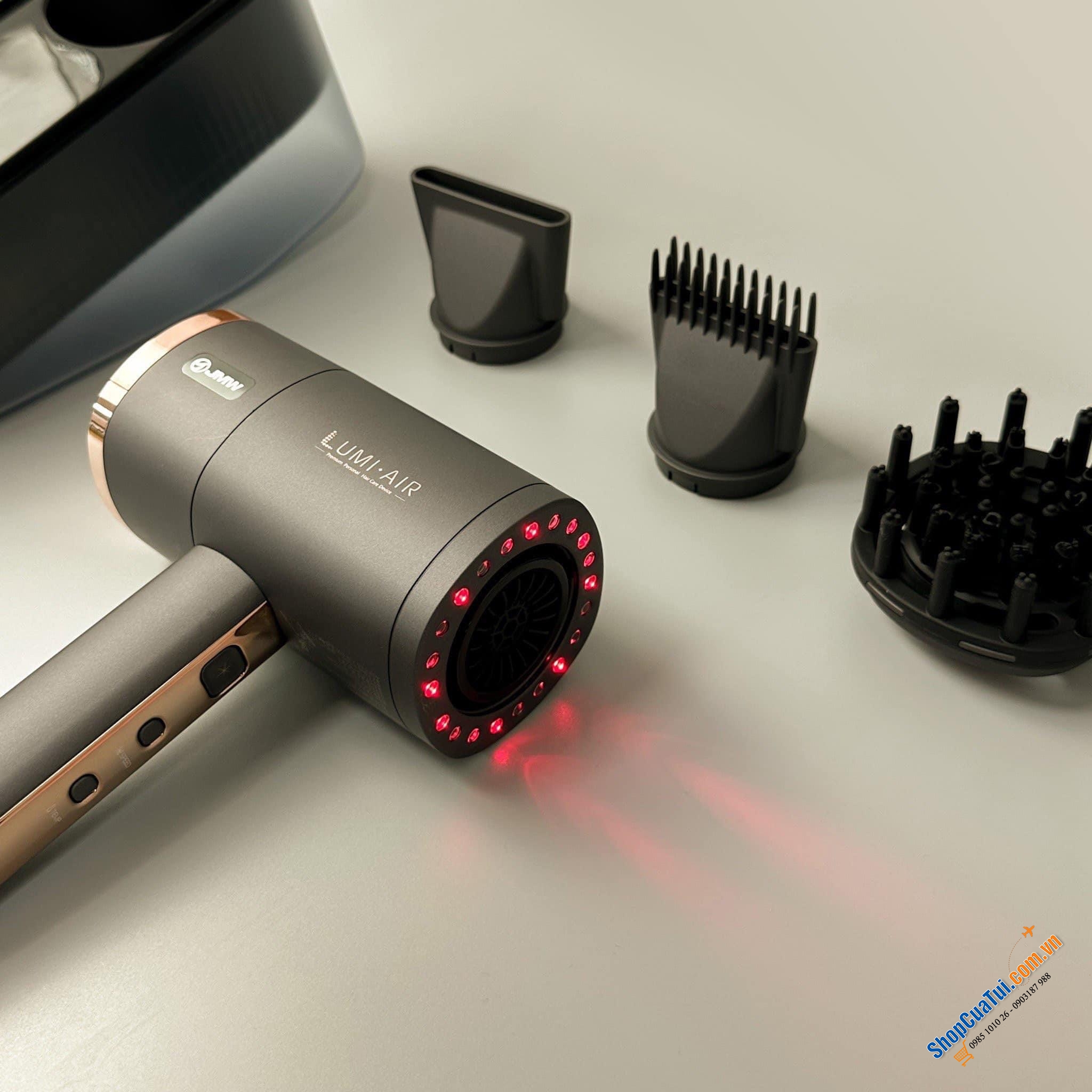 MÁY SẤY TÓC TRỊ LIỆU ĐÈN LED JMW LUMI AIR - Made in Korea - Giải pháp cho mọi vấn đề về rụng tóc và da đầu