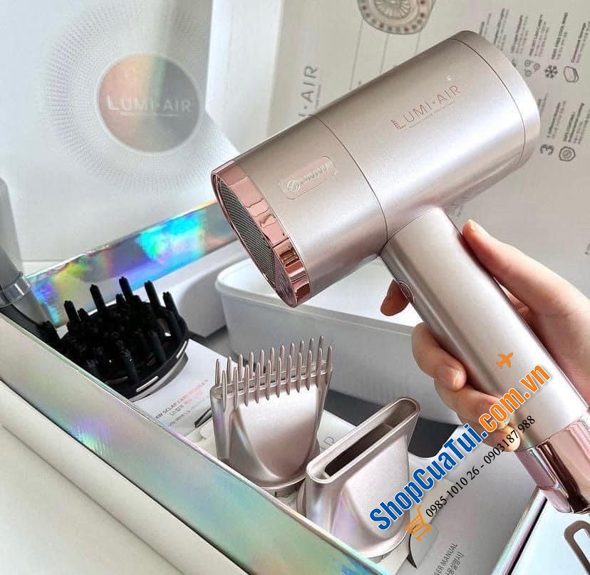 MÁY SẤY TÓC TRỊ LIỆU ĐÈN LED JMW LUMI AIR - Made in Korea - Giải pháp cho mọi vấn đề về rụng tóc và da đầu
