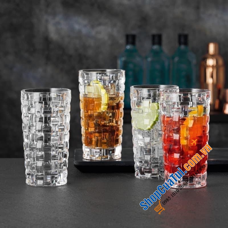 Bộ 12 cốc NACHTMANN Bossa Nova - Made in Germany - gồm 6 cốc 295ml và 6 cốc 375ml