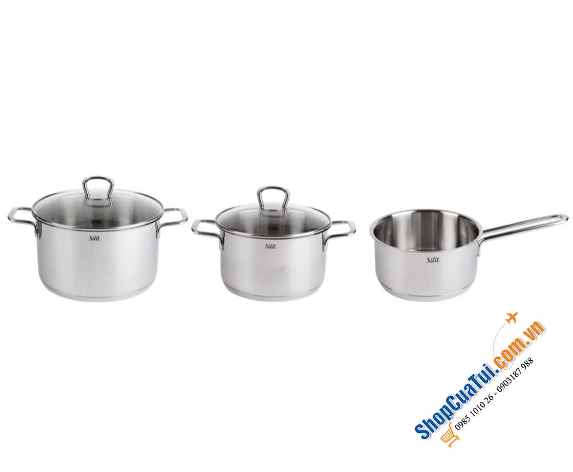 BỘ NỒI 3 MÓN SILIT CAPRO gồm 2 nồi 1 quánh