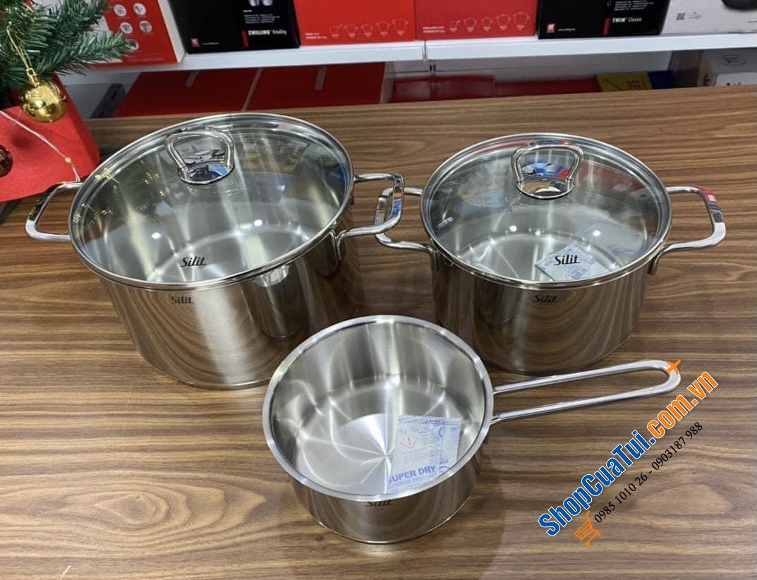 BỘ NỒI 3 MÓN SILIT CAPRO gồm 2 nồi 1 quánh