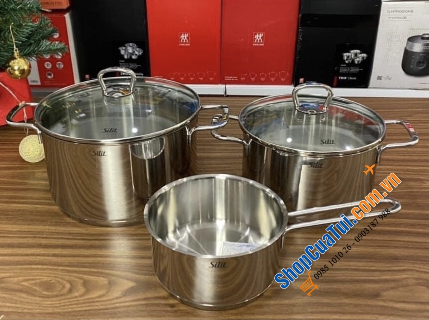 BỘ NỒI 3 MÓN SILIT CAPRO gồm 2 nồi 1 quánh