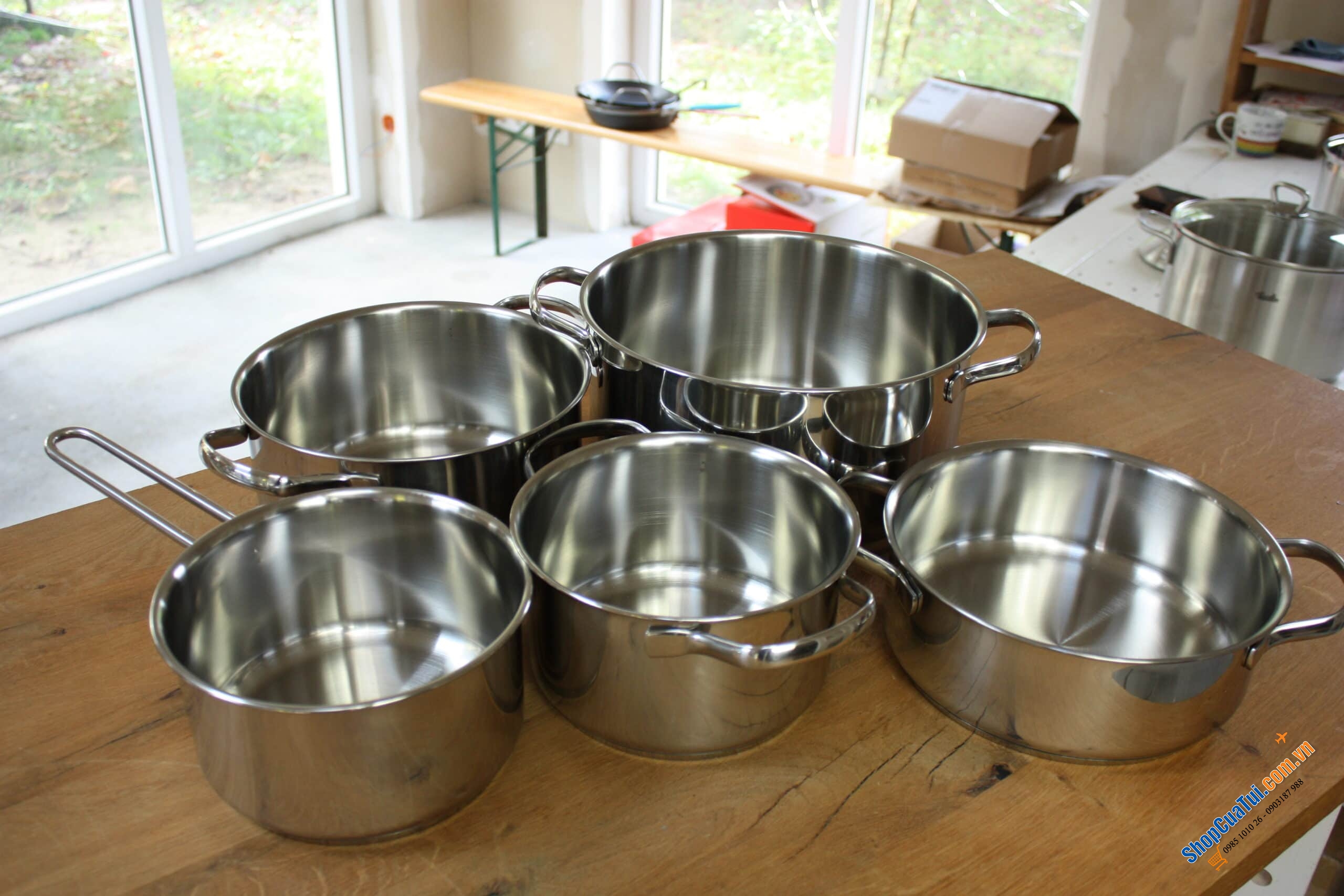 Bộ Nồi WMF Gourmet Plus 5 Món - mua lần dùng mãi mãi - WMF Topf-Set Gourmet Plus 5tlg, Made in Germany