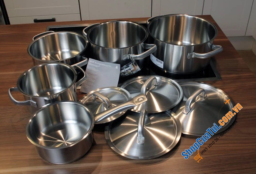 Bộ Nồi WMF Gourmet Plus 5 Món - mua lần dùng mãi mãi - WMF Topf-Set Gourmet Plus 5tlg, Made in Germany