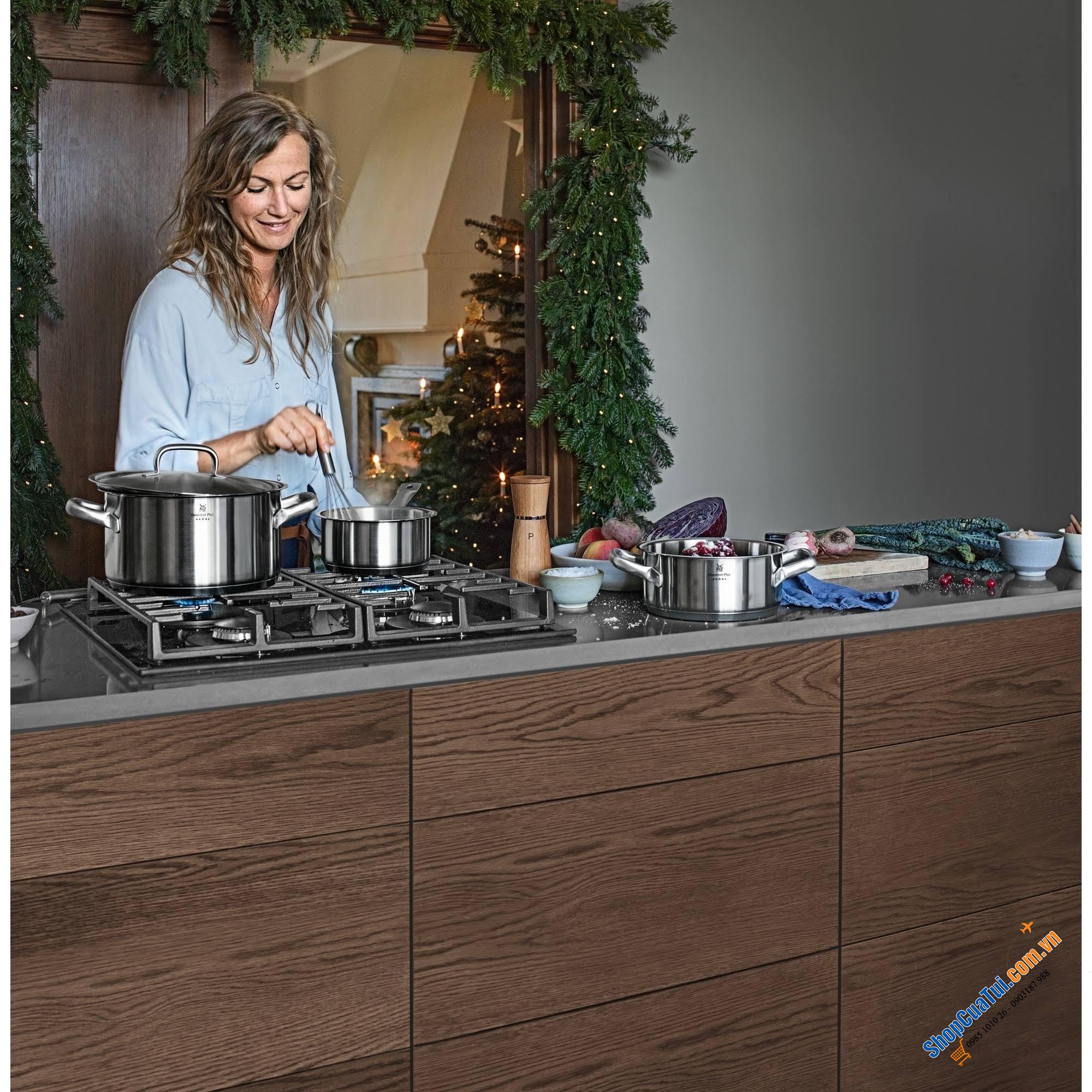 Bộ Nồi WMF Gourmet Plus 5 Món - mua lần dùng mãi mãi - WMF Topf-Set Gourmet Plus 5tlg, Made in Germany