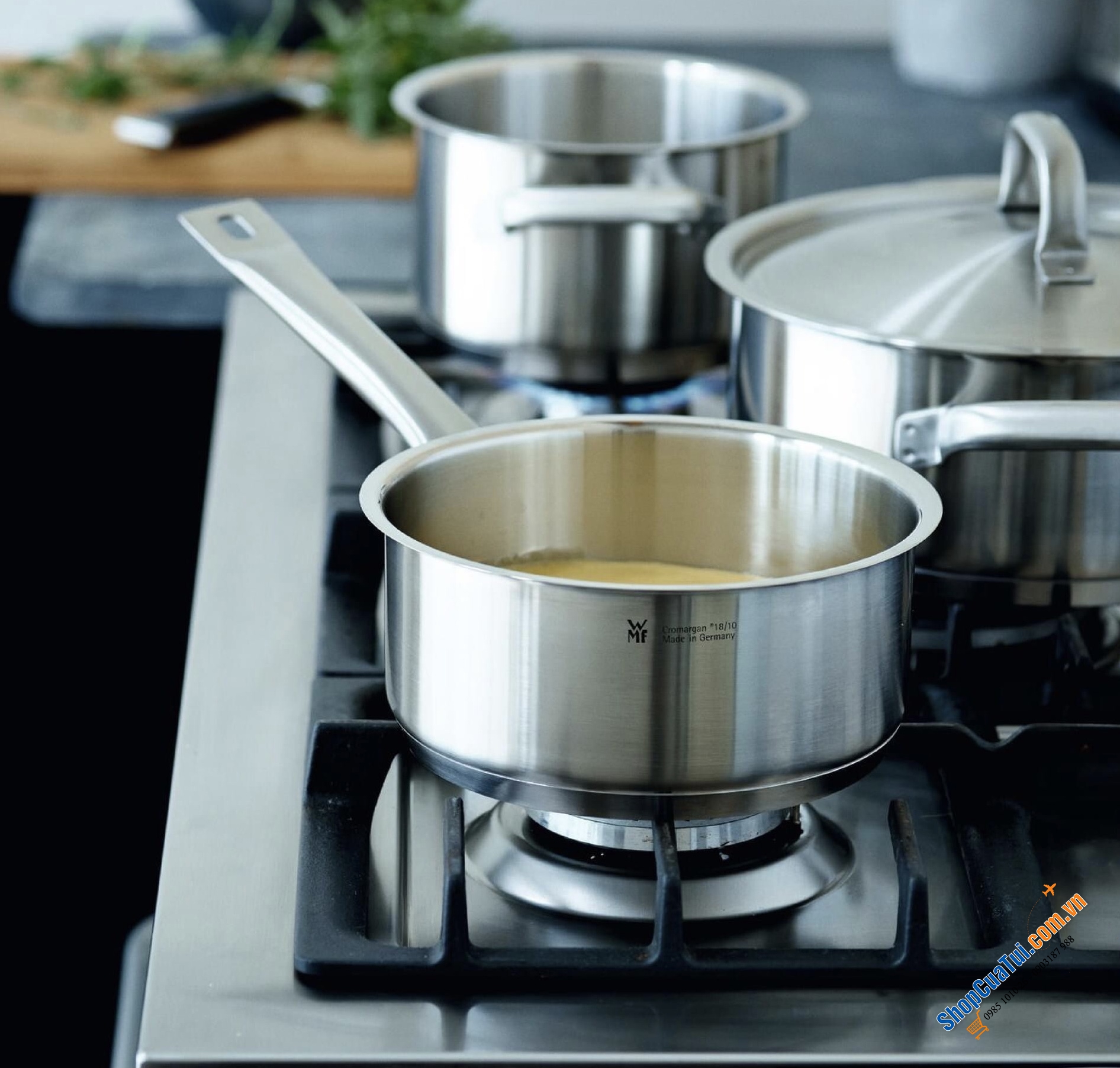 Bộ Nồi WMF Gourmet Plus 5 Món - mua lần dùng mãi mãi - WMF Topf-Set Gourmet Plus 5tlg, Made in Germany