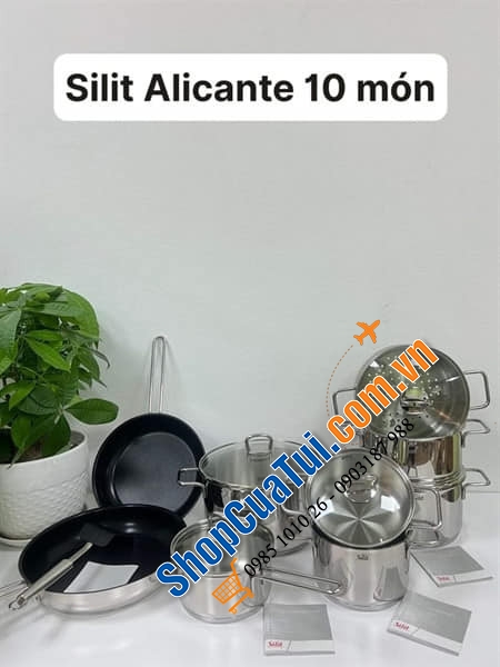 Bộ nồi Silit Alicante 10 món dòng mới nhất của serie nồi 10 Silit