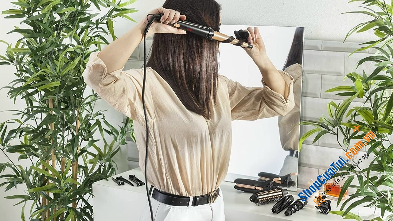 BỘ DỤNG CỤ UỐN, ÉP & SẤY TÓC ROWENTA CF4231 MẦU ĐỒNG tạo kiểu tóc 14 trong 1 với khả năng vô tận: ép tóc, uốn tóc, dập xù, lược sấy và nhiều hơn nữa