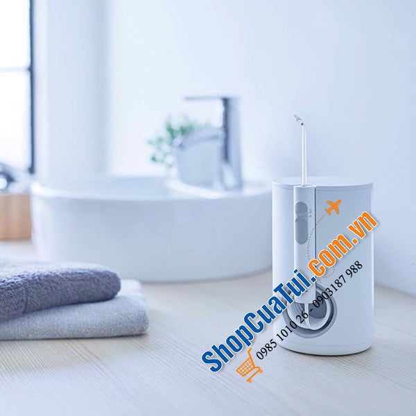 MÁY TĂM NƯỚC PANASONIC EW1611 với 10 áp lực nước + 2 đầu tăm phun, được khuyến khích đặc biệt cho những người chỉnh hình răng miệng, niềng răng, viêm nướu, lợi, răng mọc chệch...