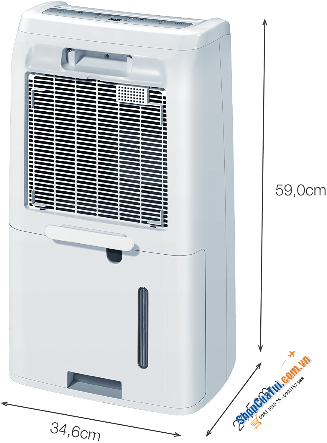 Máy hút ẩm Beurer LE60 với công suất hút ẩm 20 lít / 24h phù hợp sử dụng cho căn phòng 40m2 – 60m2