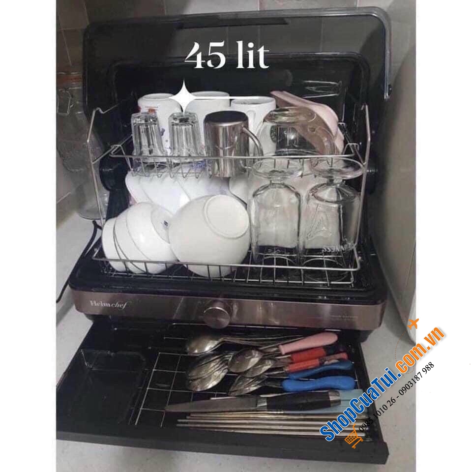 Máy sấy bát, Máy sấy tiệt trùng bát đĩa Heim Chef HTD-600 dung tích 45 lít