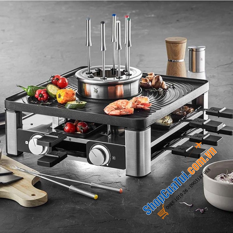 Model mới: Bếp nướng kiêm lẩu WMF Lumero  Gourmet Station đa năng 3in1 1800W