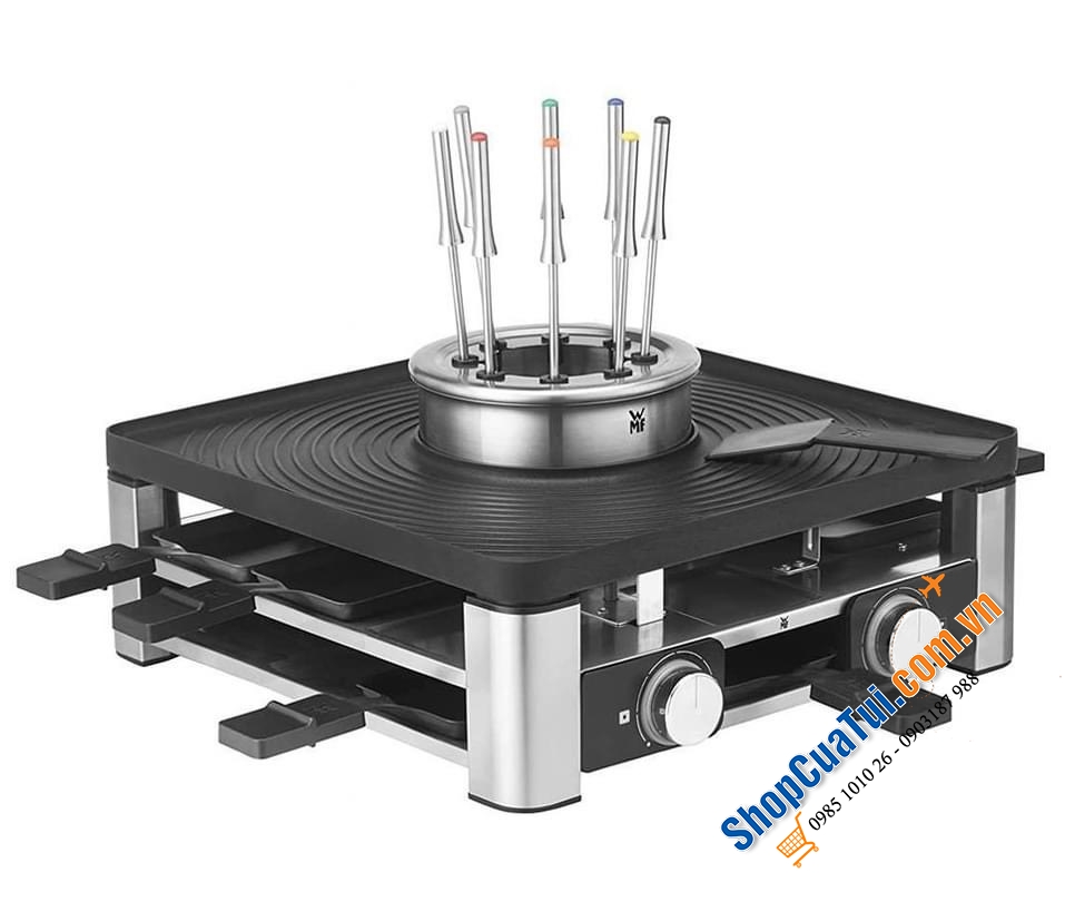 Model mới: Bếp nướng kiêm lẩu WMF Lumero  Gourmet Station đa năng 3in1 1800W