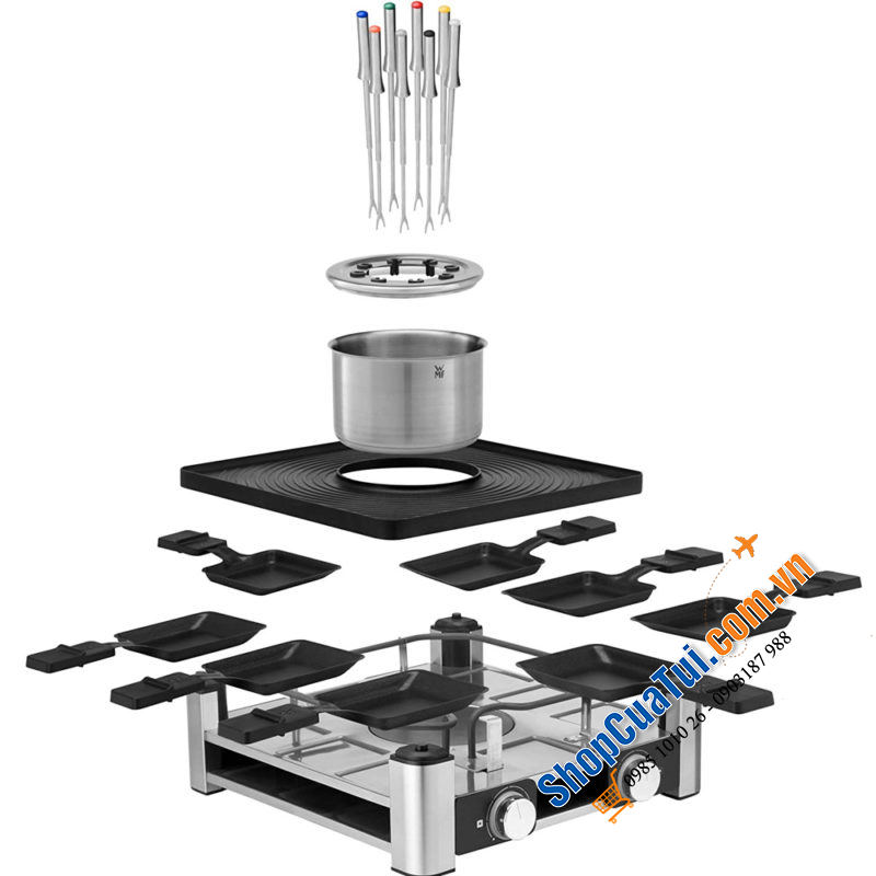 Model mới: Bếp nướng kiêm lẩu WMF Lumero  Gourmet Station đa năng 3in1 1800W