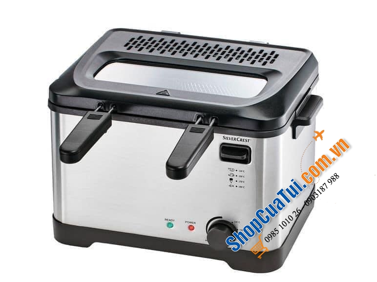 NỒI CHIÊN NGẬP DẦU SILVERCREST MẪU MỚI CẢI TIẾN DUNG TÍCH 4 LÍT - chiên các món giòn siêu ngon