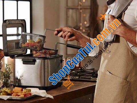 NỒI CHIÊN NGẬP DẦU SILVERCREST MẪU MỚI CẢI TIẾN DUNG TÍCH 4 LÍT - chiên các món giòn siêu ngon