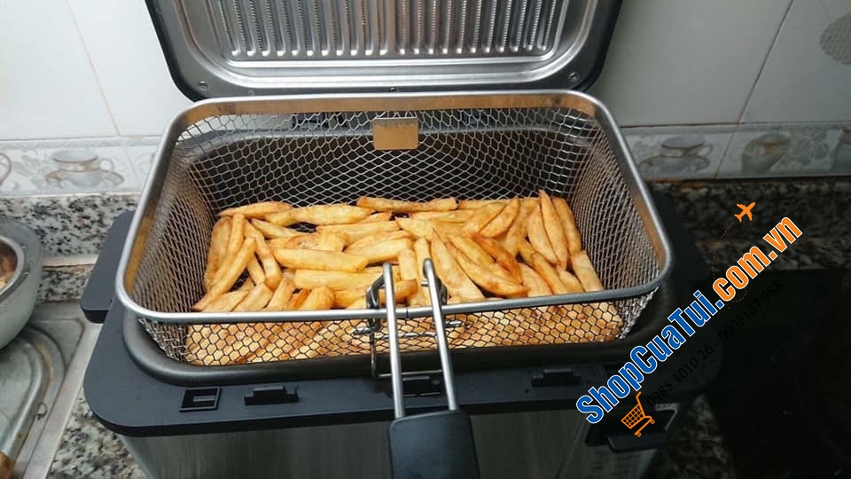 NỒI CHIÊN NGẬP DẦU SILVERCREST MẪU MỚI CẢI TIẾN DUNG TÍCH 4 LÍT - chiên các món giòn siêu ngon