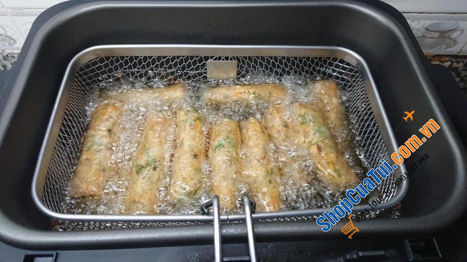 NỒI CHIÊN NGẬP DẦU SILVERCREST MẪU MỚI CẢI TIẾN DUNG TÍCH 4 LÍT - chiên các món giòn siêu ngon