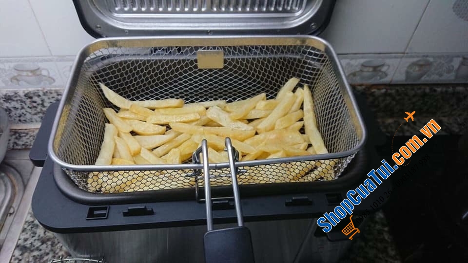 NỒI CHIÊN NGẬP DẦU SILVERCREST MẪU MỚI CẢI TIẾN DUNG TÍCH 4 LÍT - chiên các món giòn siêu ngon