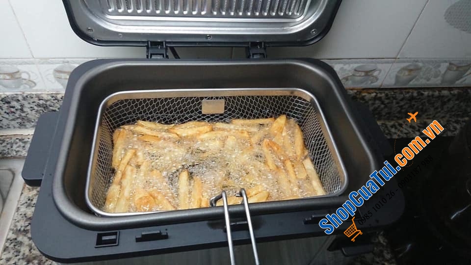 NỒI CHIÊN NGẬP DẦU SILVERCREST MẪU MỚI CẢI TIẾN DUNG TÍCH 4 LÍT - chiên các món giòn siêu ngon