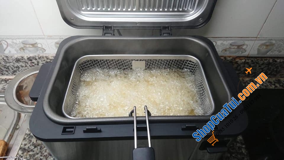 NỒI CHIÊN NGẬP DẦU SILVERCREST MẪU MỚI CẢI TIẾN DUNG TÍCH 4 LÍT - chiên các món giòn siêu ngon