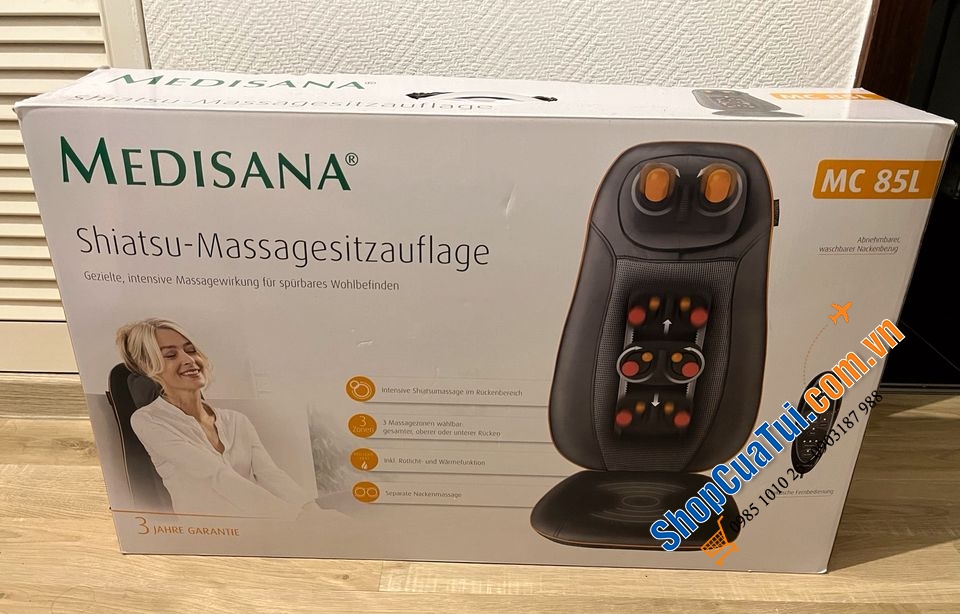 GHẾ MASSAGE TOÀN THÂN MEDISANA MC 85L - chăm sóc toàn diện từ vùng cổ, lưng và hông