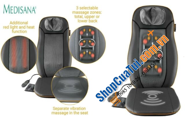 GHẾ MASSAGE TOÀN THÂN MEDISANA MC 85L - chăm sóc toàn diện từ vùng cổ, lưng và hông