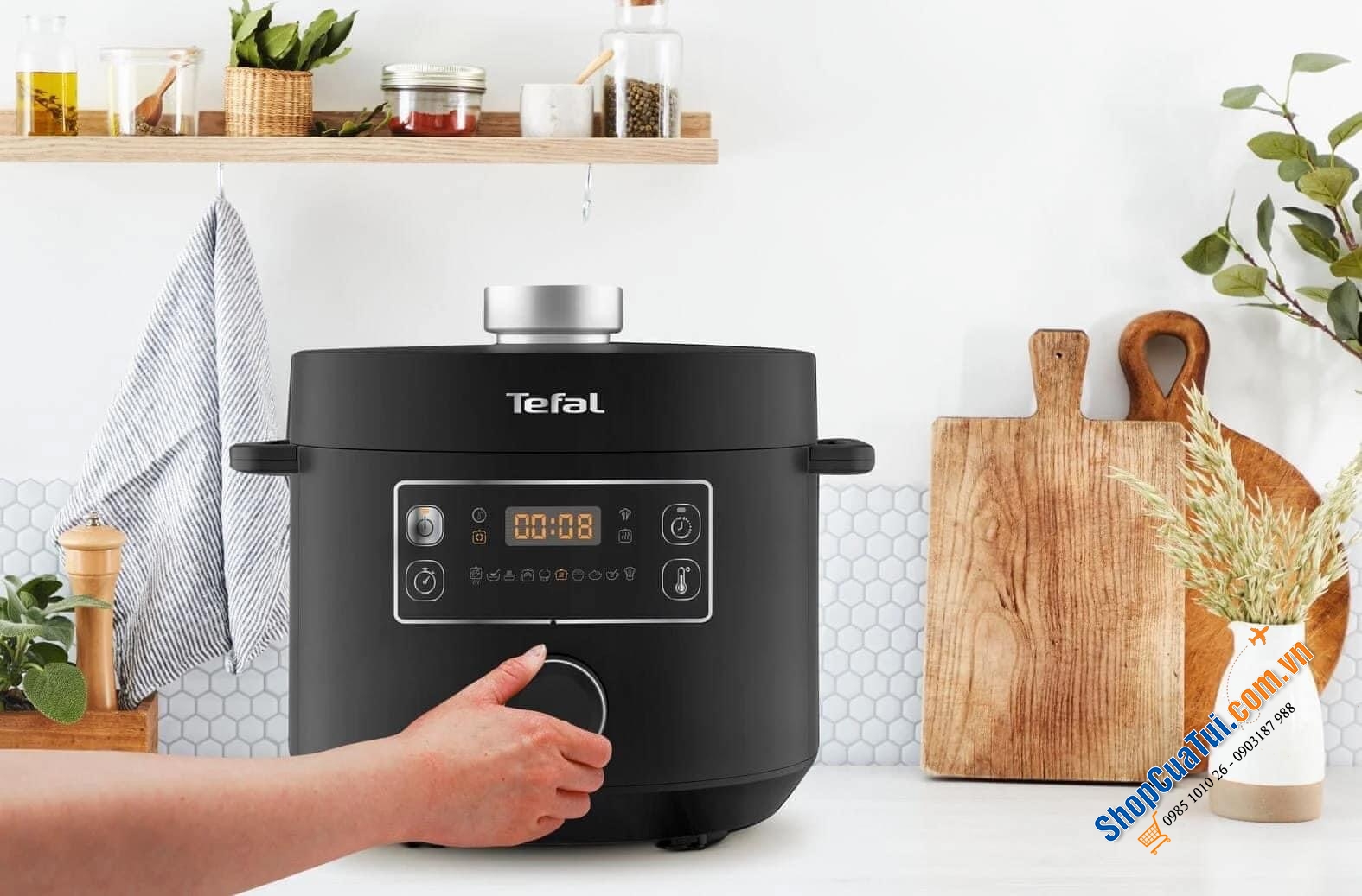 Nồi áp suất điện đa năng Tefal CY754830 Turbo Cuisine.