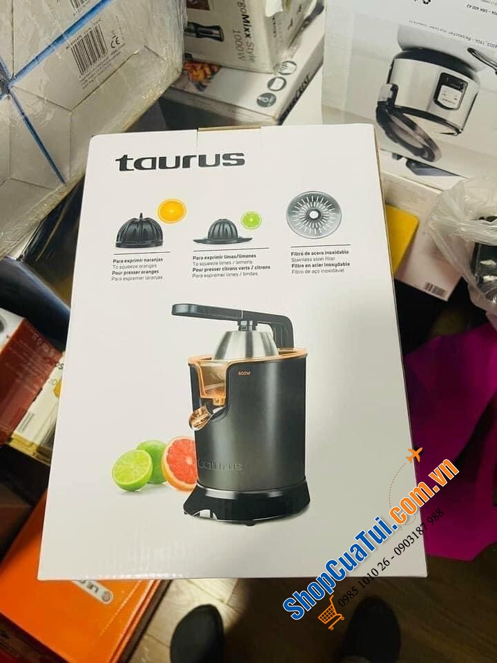 Vắt cam cần đẩy Taurus SQ600X công suất khoẻ 600W nằm trong thiết kế sang trọng, thời thượng