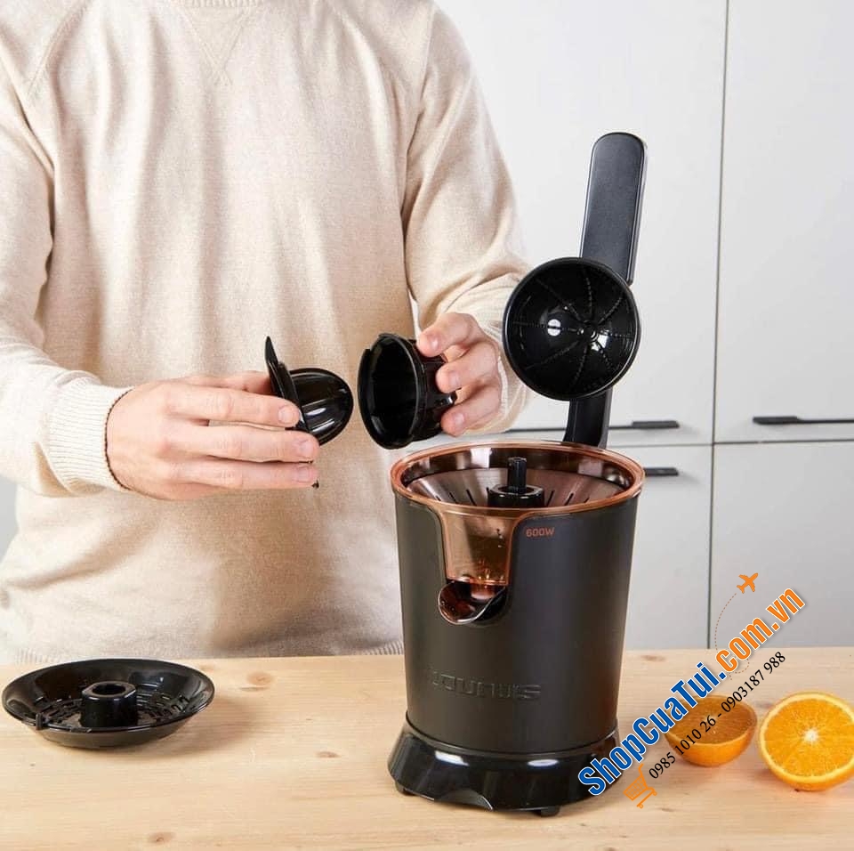 Vắt cam cần đẩy Taurus SQ600X công suất khoẻ 600W nằm trong thiết kế sang trọng, thời thượng