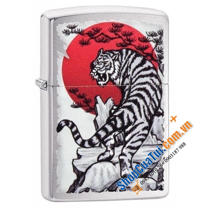 Bật lửa Zippo hổ Châu Á - tượng trưng cho sức mạnh lòng dũng cảm, nhân từ và tính cách mạo hiểm, Made in USA