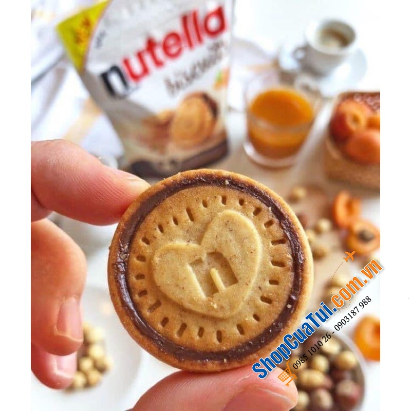 BÁNH QUY GIÒN NHÂN SÔ CÔ LA BISCUITS NUTELLA FERRERO 304g