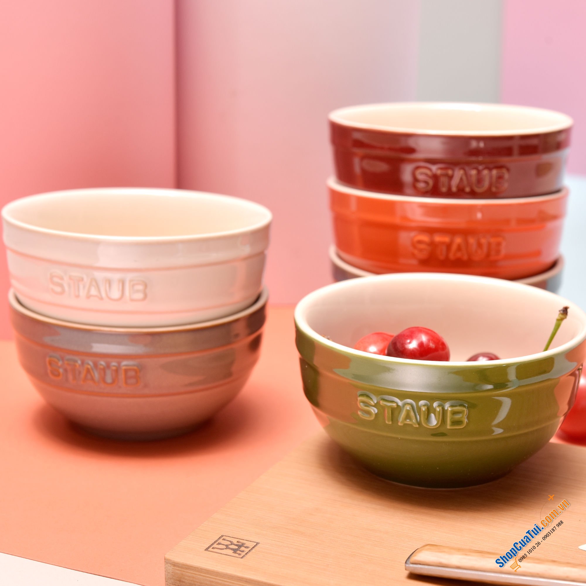 Sét 6 bát ăn phở Staub 14 cm Macaroons hoặc màu cổ điển