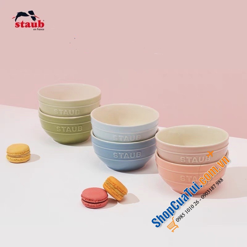 Sét 6 bát ăn cơm Staub 12 cm Macaroons hoặc màu cổ điển