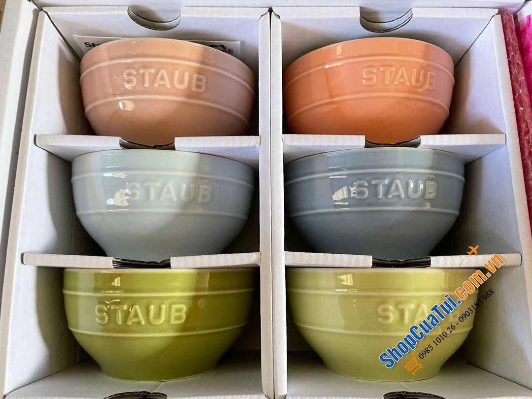 Sét 6 bát ăn cơm Staub 12 cm Macaroons hoặc màu cổ điển