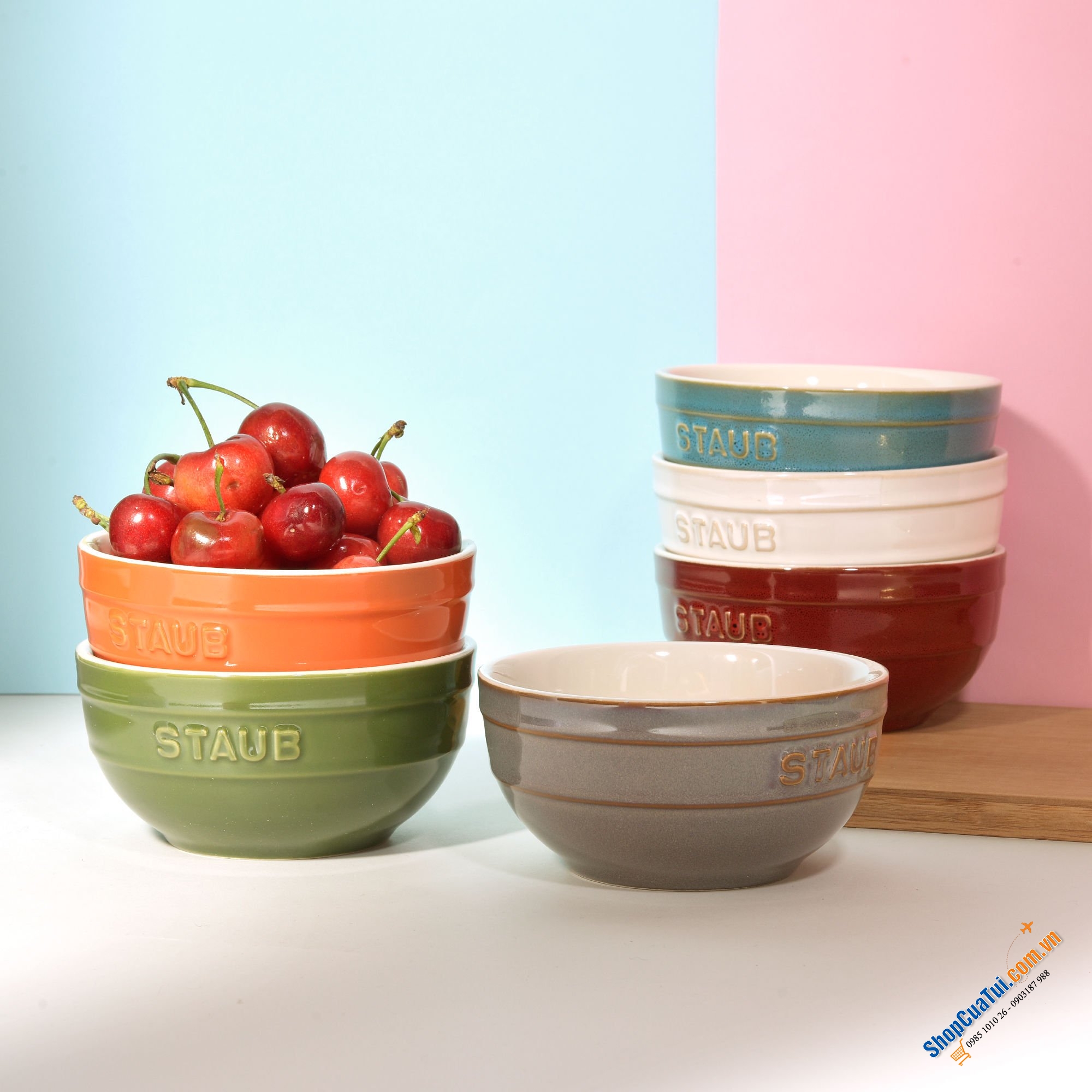 Sét 6 bát ăn phở Staub 14 cm Macaroons hoặc màu cổ điển