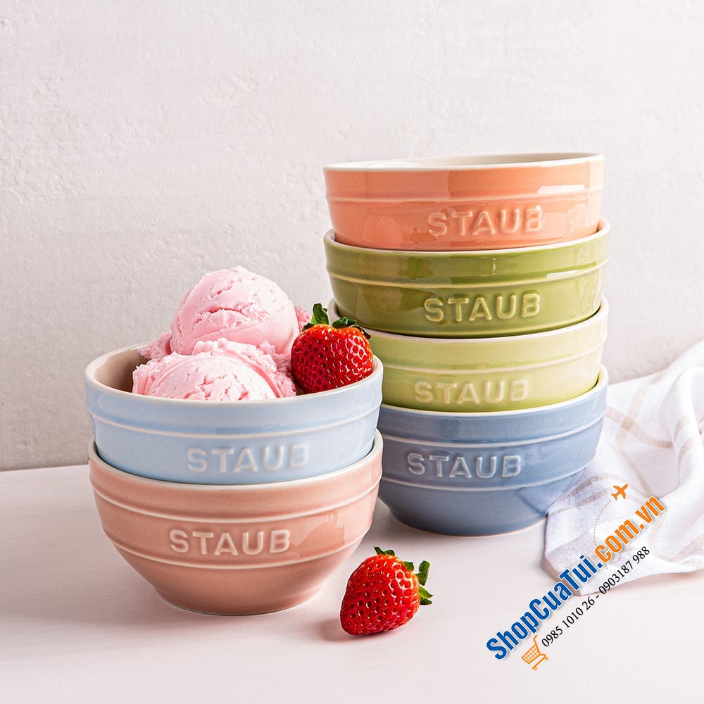 Sét 6 bát ăn Phở, Bún,... Staub 14 cm Macaroons hoặc màu cổ điển