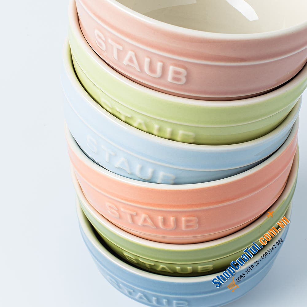 Sét 6 bát ăn Phở, Bún,... Staub 14 cm Macaroons hoặc màu cổ điển